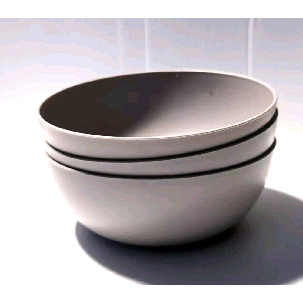 Room Essentials 3 pk Plastic Cereal Bowl Gray, BPA Free 30oz Dishwasher Safe New